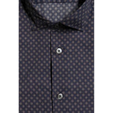 Bagutta Blue Cotton Men's Slim Fit Shirt